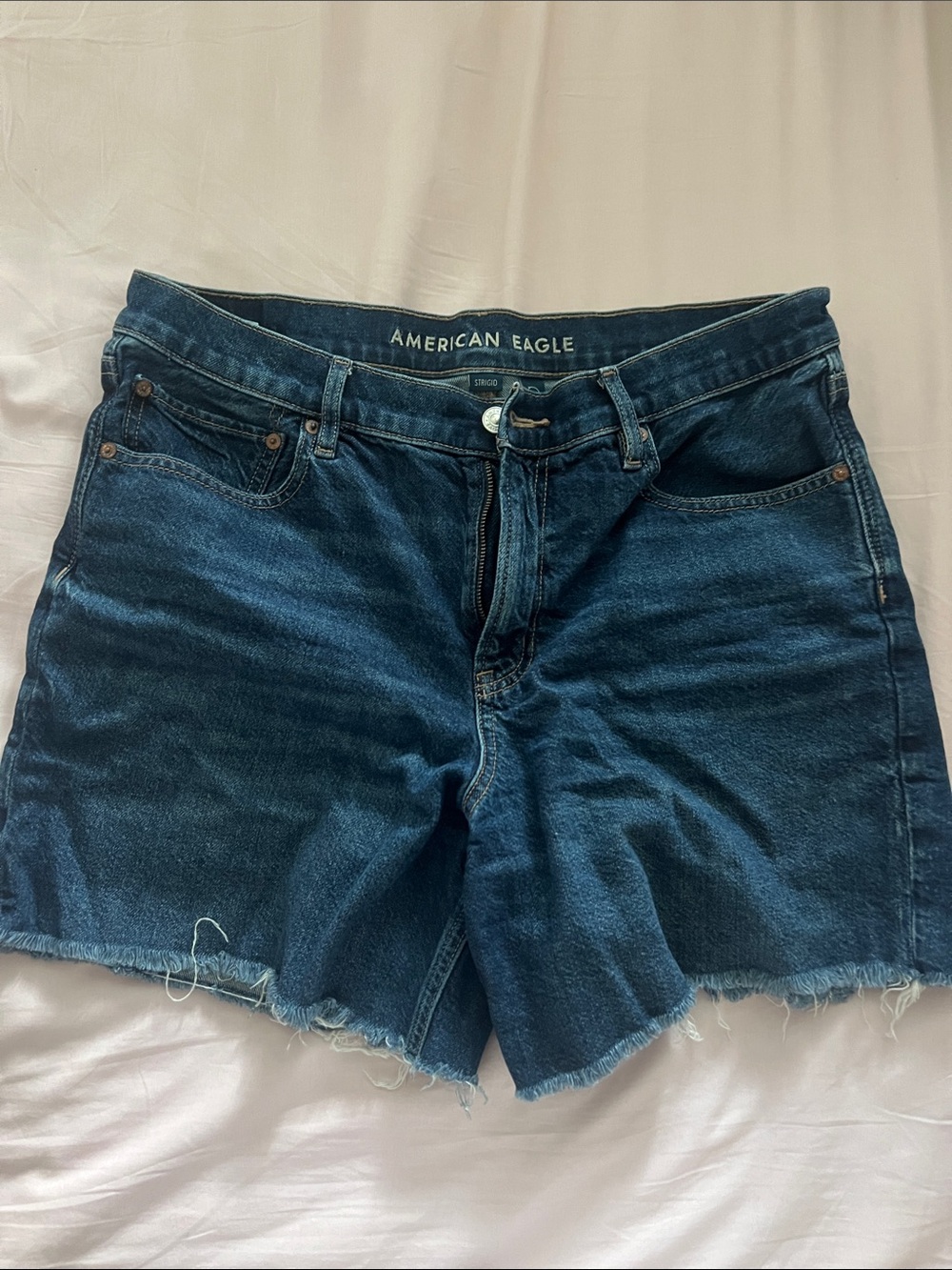 American Eagle Outfitters Dark Blue Cutoff Denim Shorts